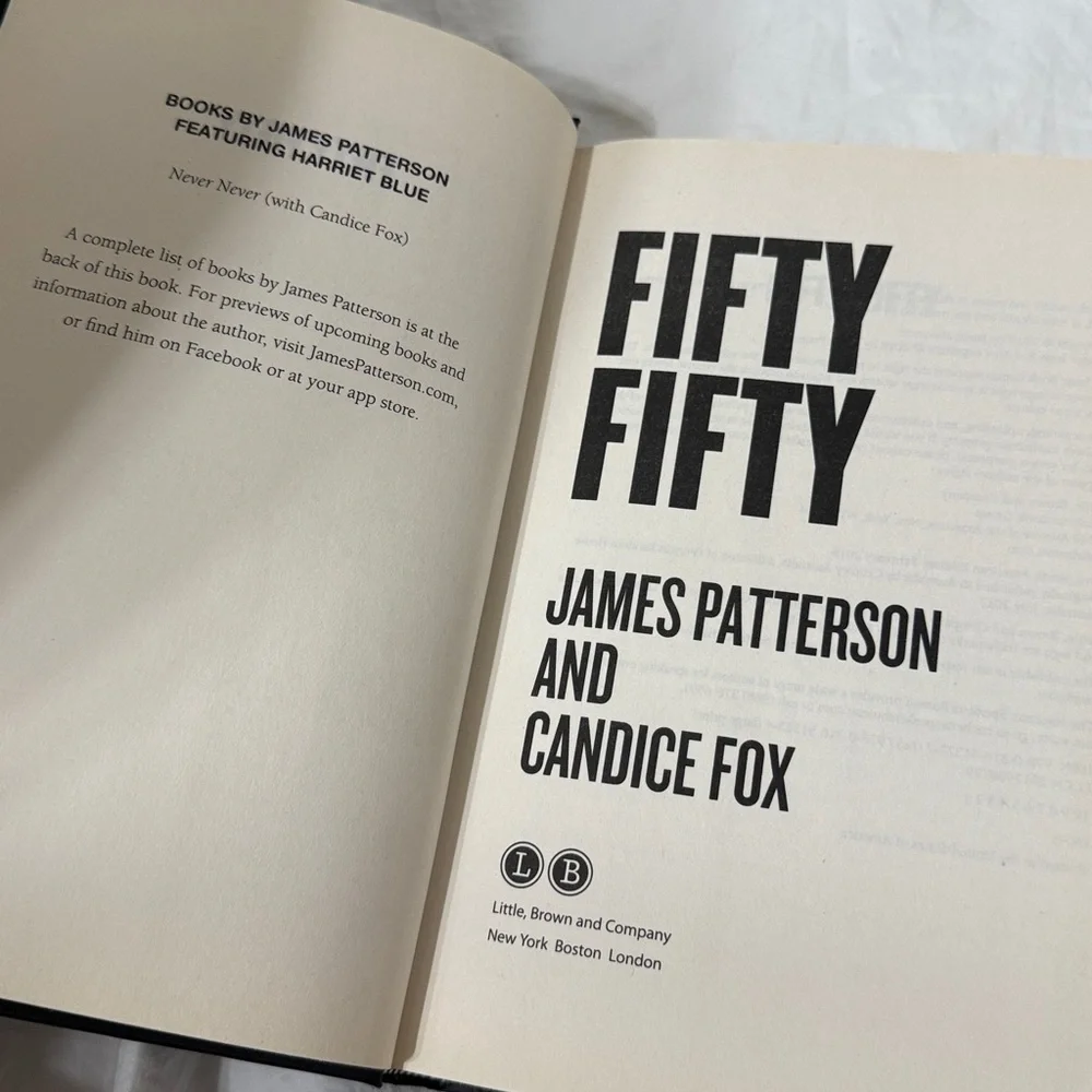 “Fifty Fifty” Hardcover & “Cajun Justice” Paperback Book Set by James Patterson - Picture 15 of 16